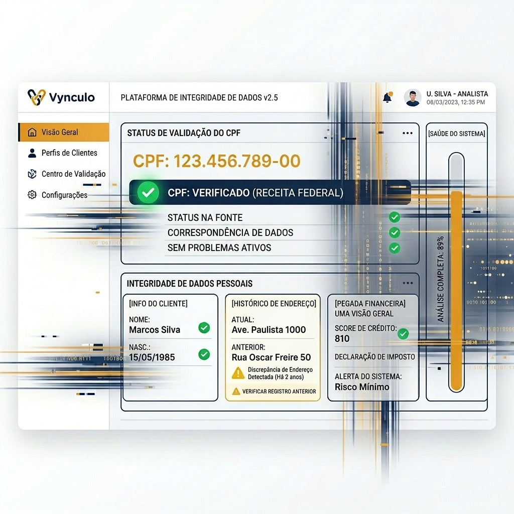 Análise inteligente de dados cadastrais
