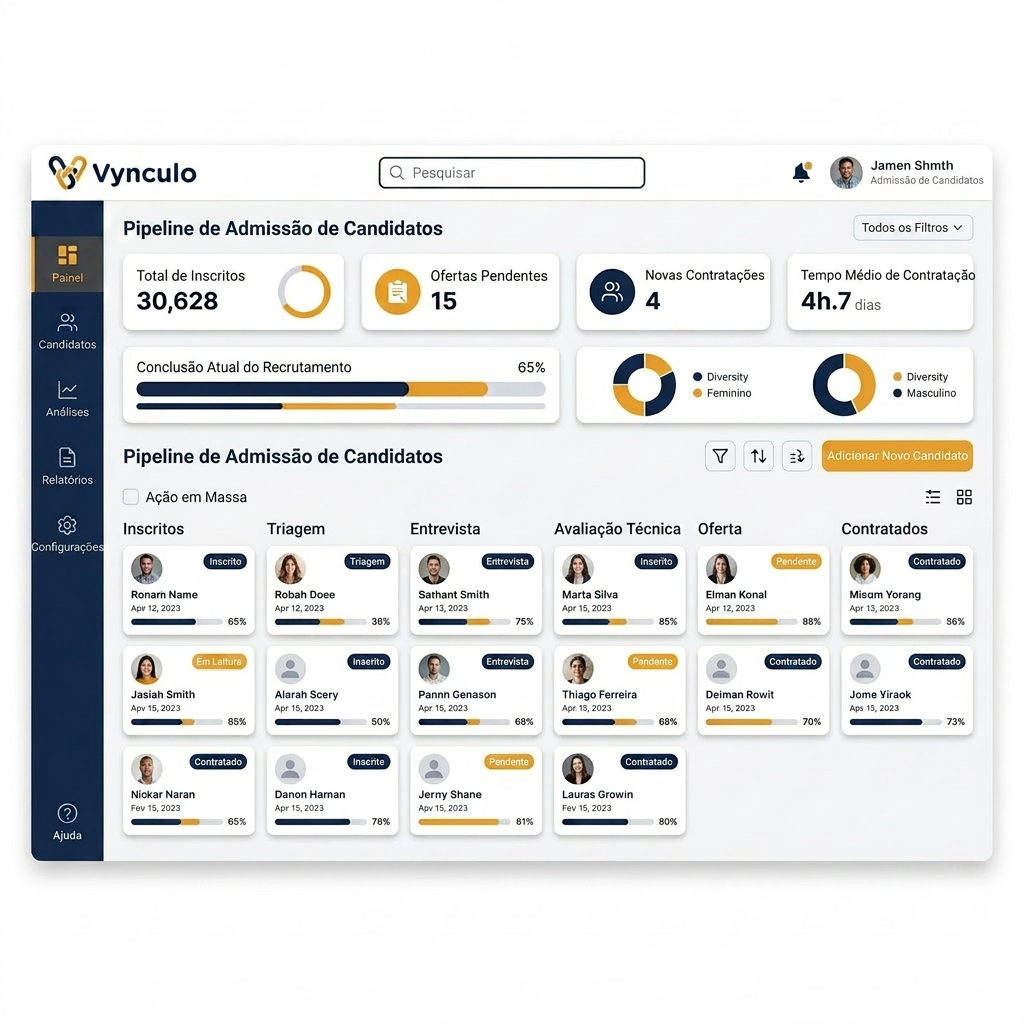 Experiência digital de admissão com Vynculo