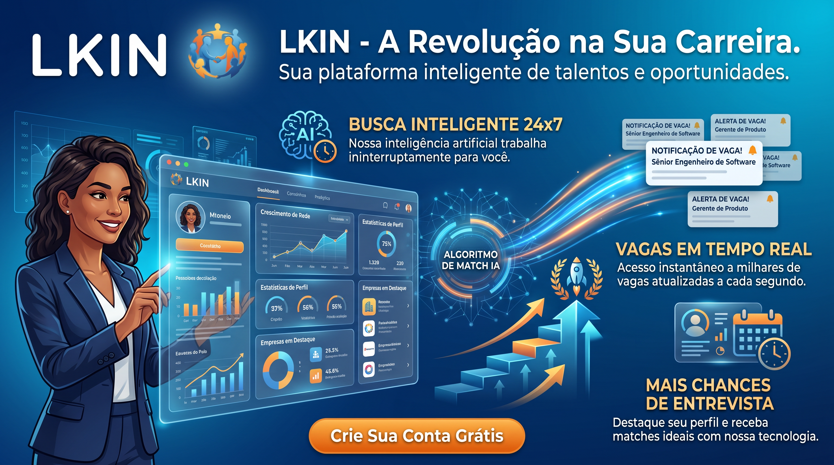 LKIN — Agente de recolocação profissional 24x7